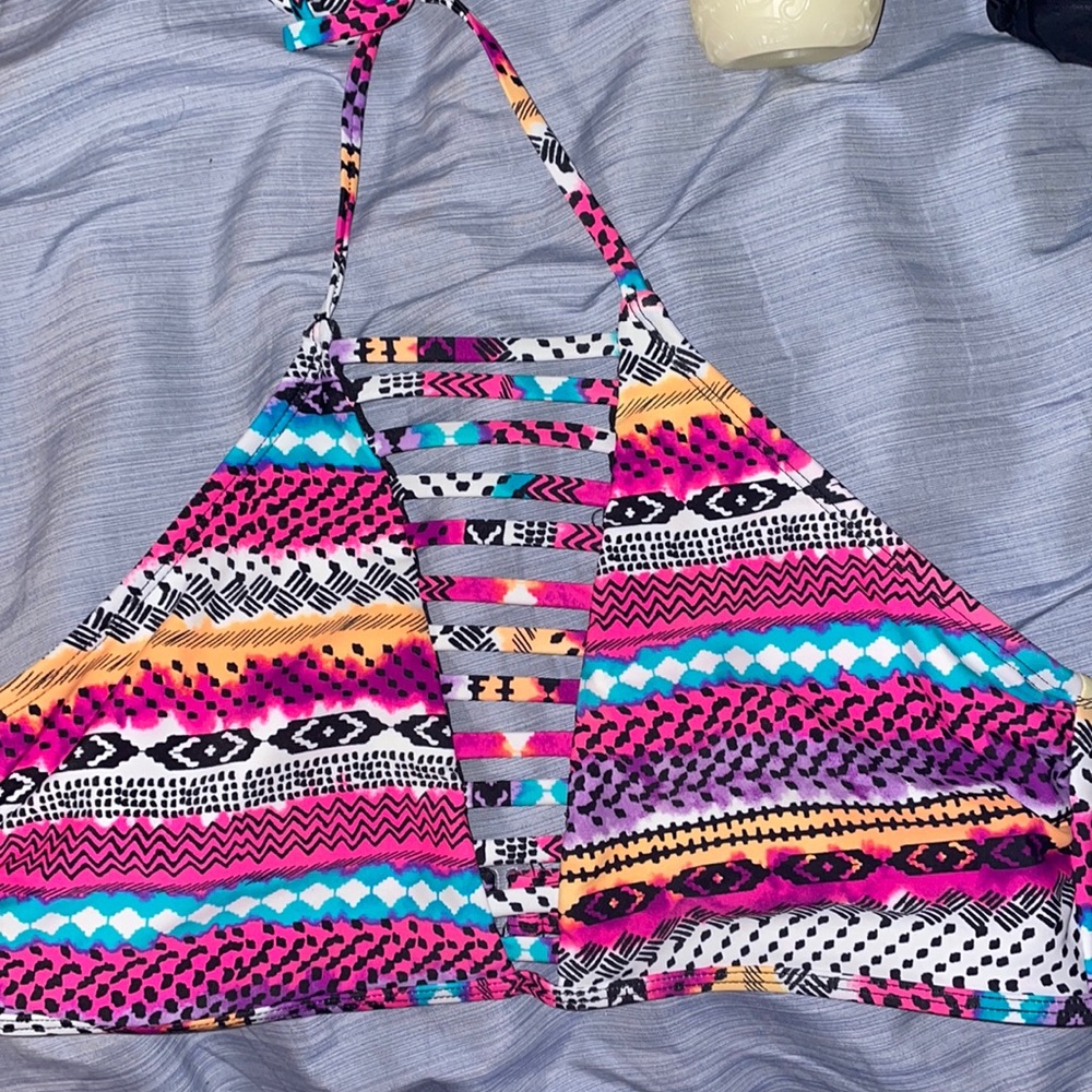colorful halter top baithing suit